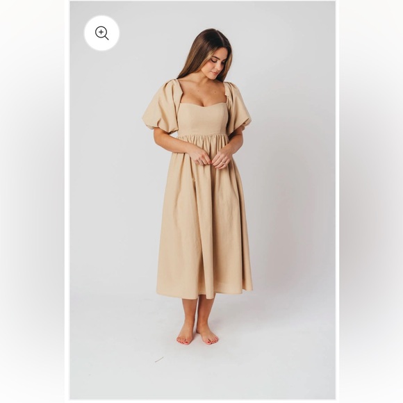 Taupe midi dress - Picture 3 of 7